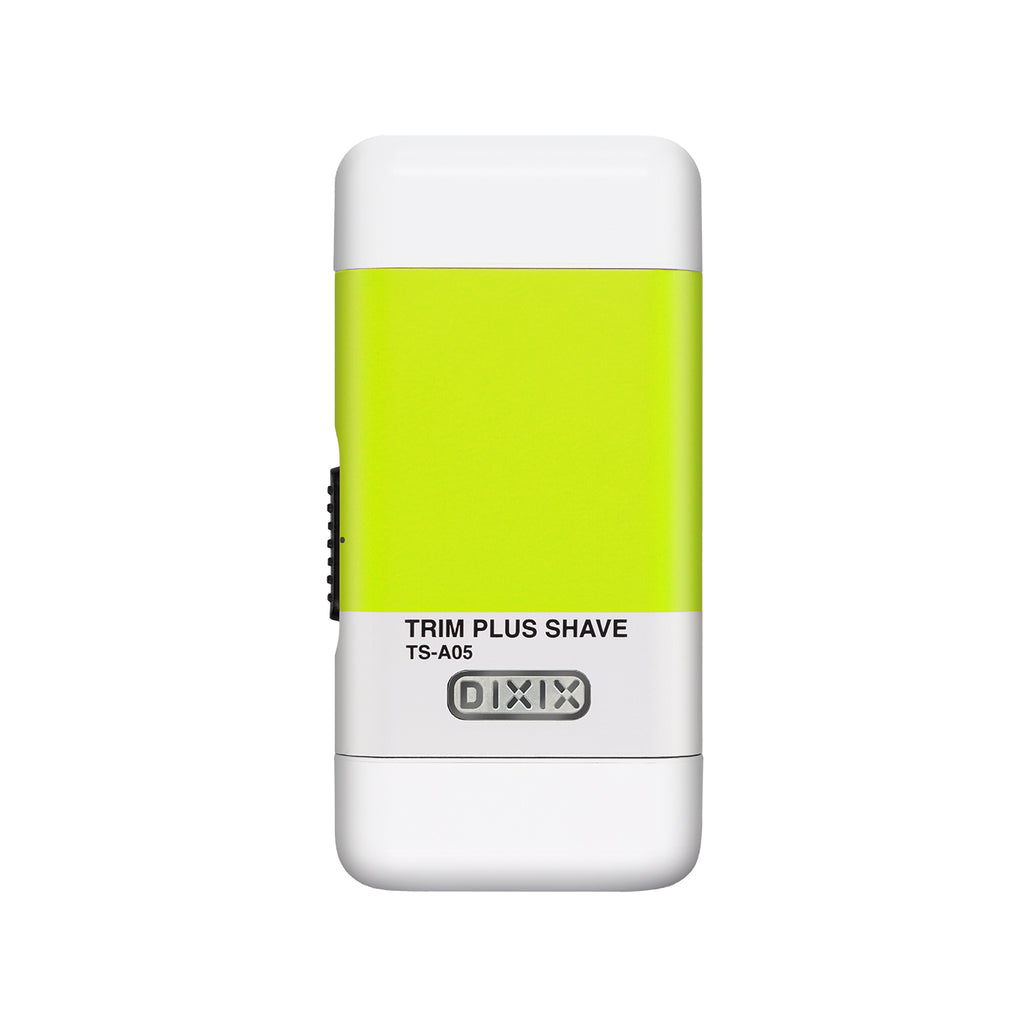OXIX trim plus shave device with green and white design on a white background