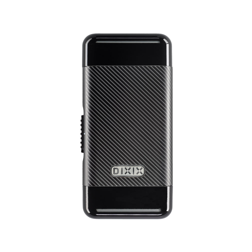 Black electronic device with 'Dixi' branding on a white background